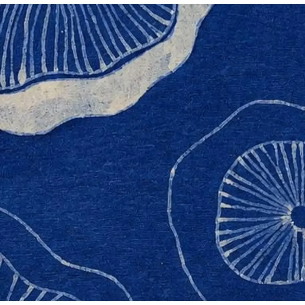 Handmade Cotton Placemat | Indigo Batik Table Mat | Lotus Table Decor